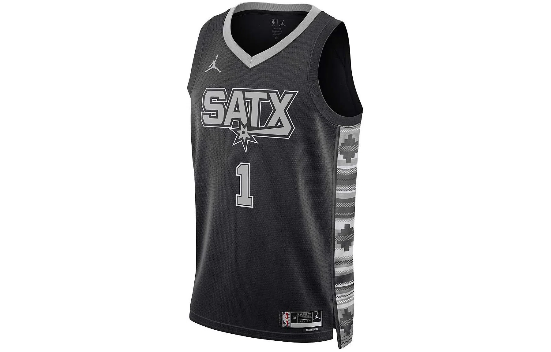 Jordan NBA Spurs Jersey Black/Silver