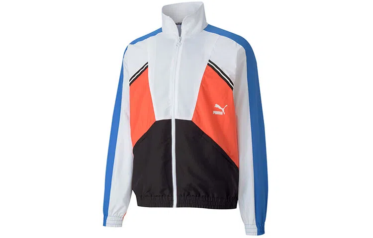 Puma Logo Colorblock Jacket Blue