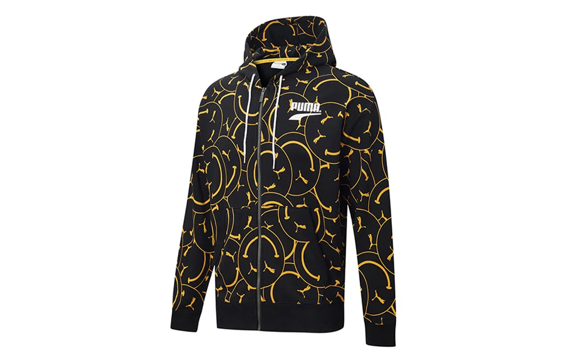 Puma Club AOP Hooded Jacket Black