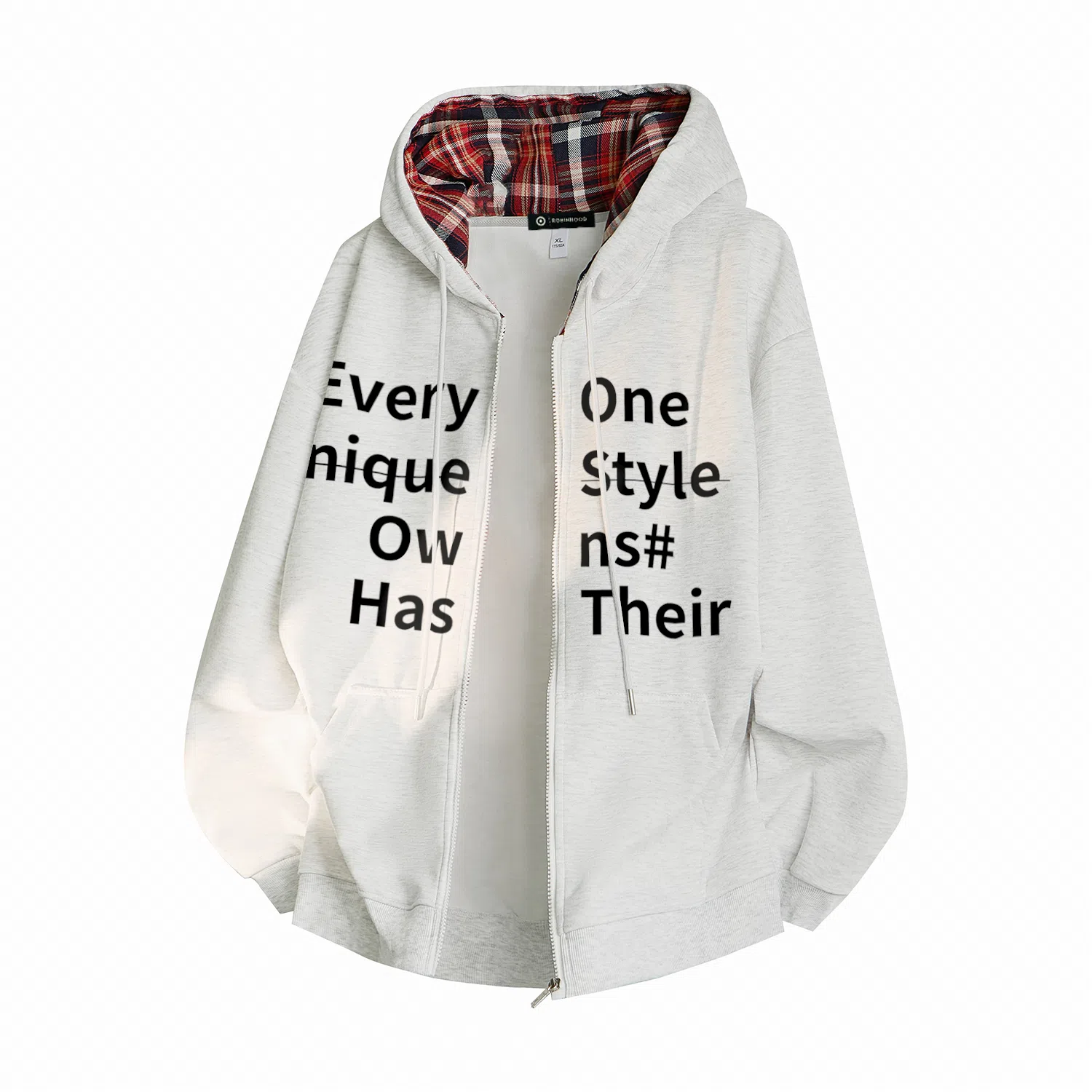 ROBINHOOD Plaid Hoodie