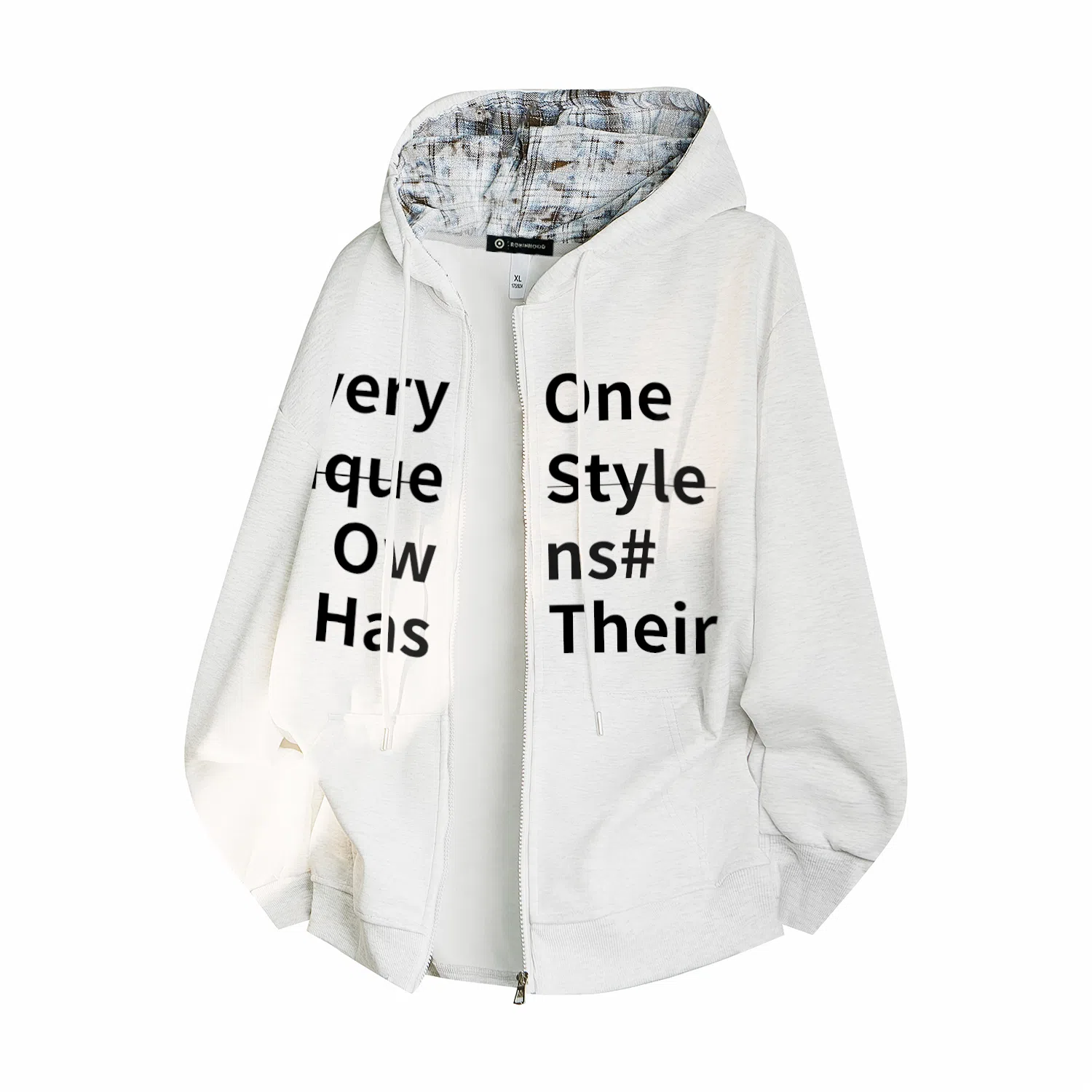 ROBINHOOD Plaid Hoodie