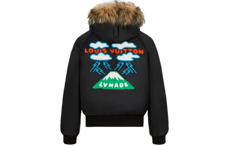 LOUIS VUITTON x Nigo Embroidered LV Mountain Aviator Blouson Noir