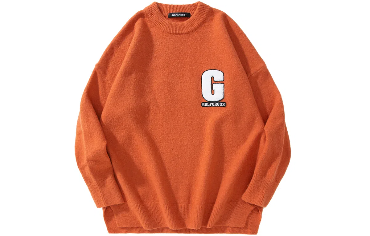 GOLFCROSS Logo Embroidered Pullover Sweater