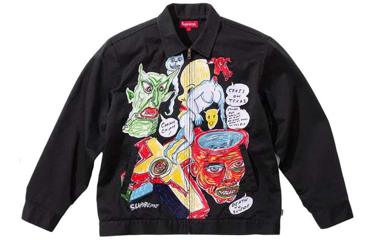 Supreme x Daniel Johnston Embroidered Work Jacket