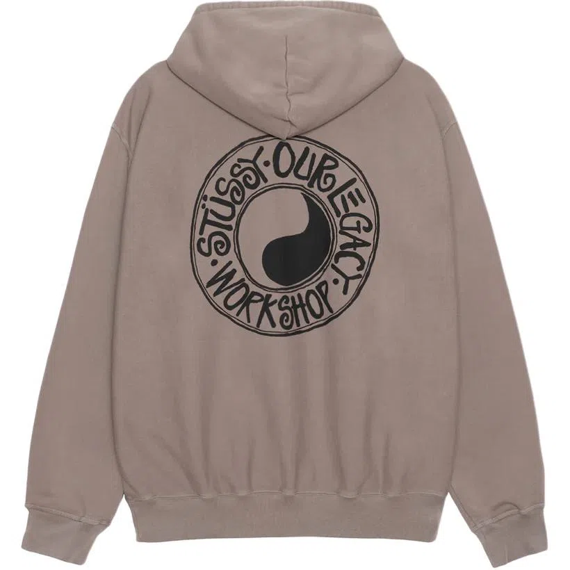 Stussy x OUR LEGACY FW24 WORK SHOP BUANA HOODIE PIGMENT DYED logo