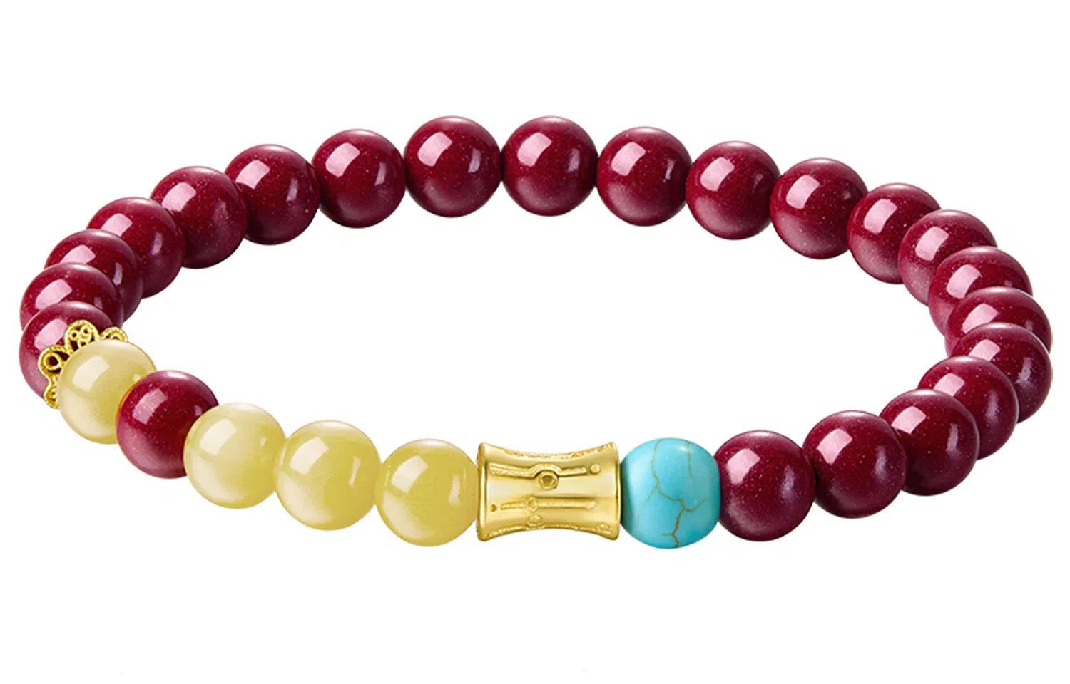 石头记 水逆退散 吉祥如意八方来财 招福串珠 竹节 节节高升时来运转珠 本命年红色转运 礼盒款再造辰砂 朱砂 手串 女款