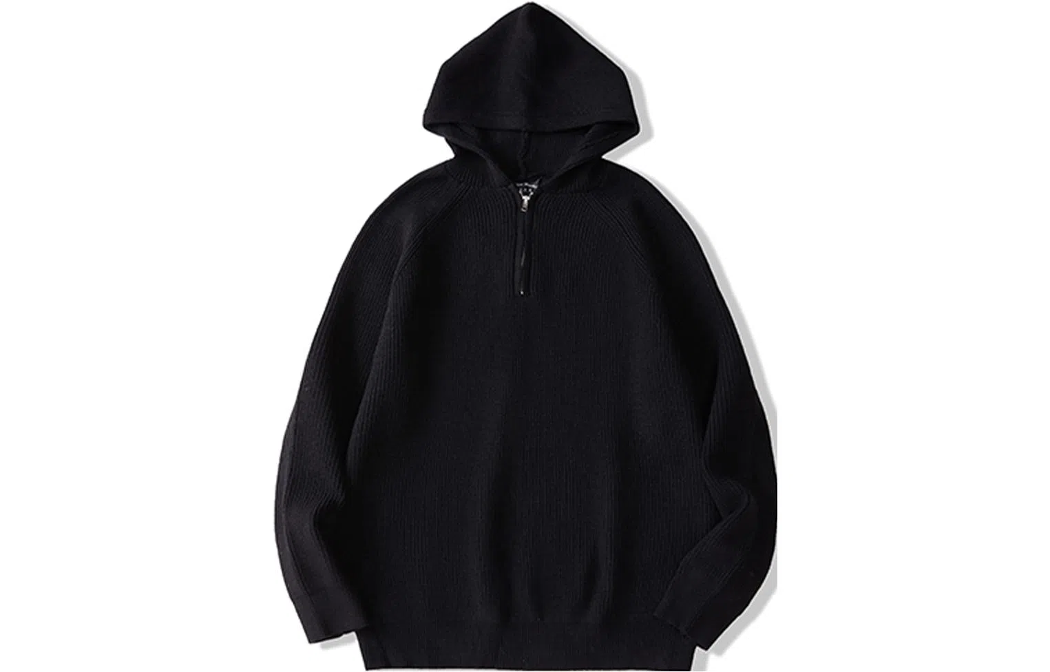 我是大卫 拉链半开襟基础款运动风外套百搭连帽毛衣 男女同款