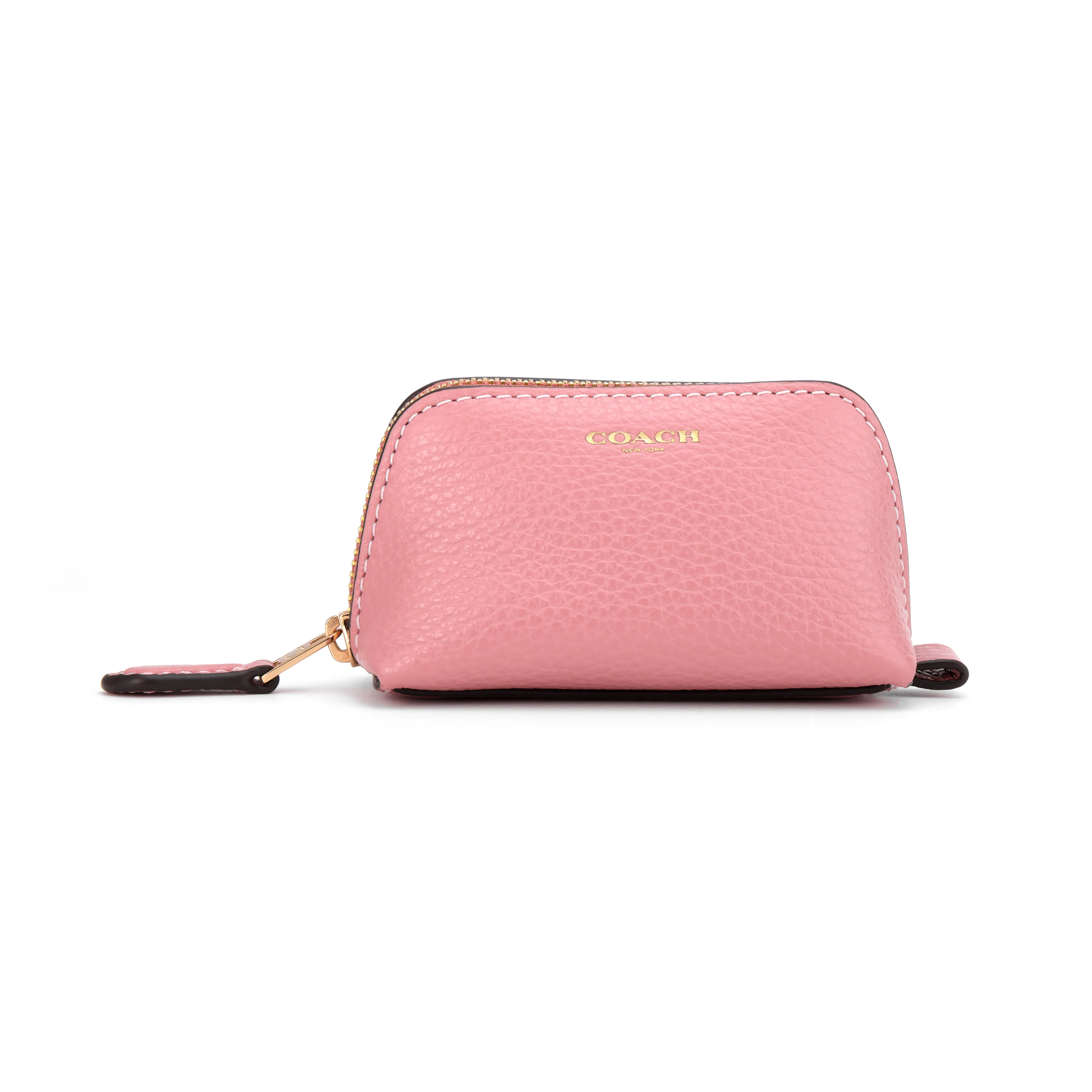 COACH Cosmetic 9 Pebble Leather Clutch Pink