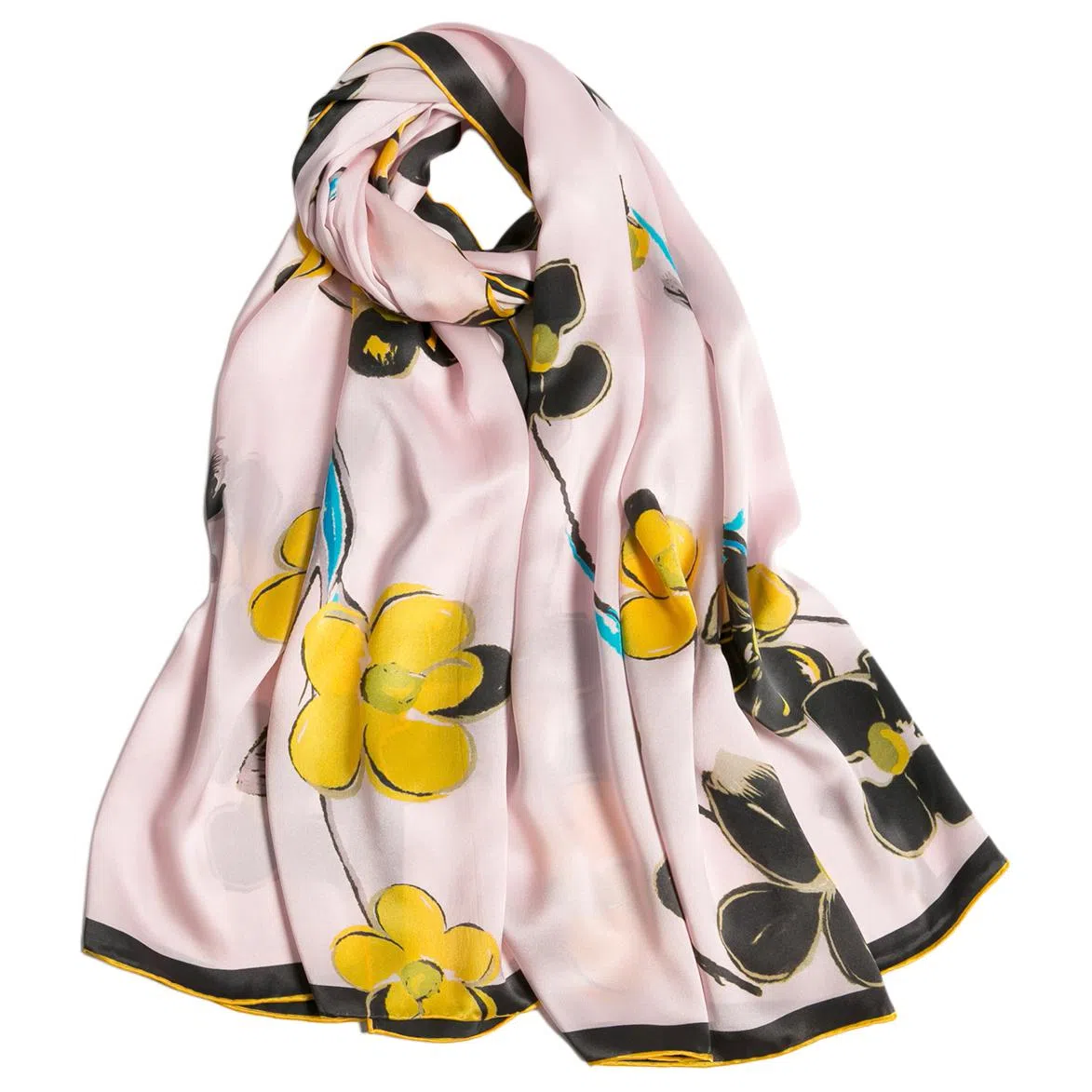 红豆 时尚轻盈柔软 经典设计 简约大方 桑蚕丝 丝巾 女款