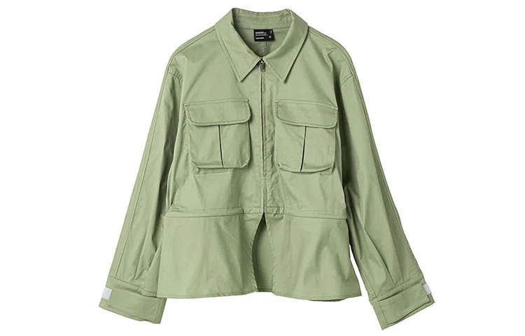 ROARINGWILD Waist Cinch Cargo Jacket Light Green