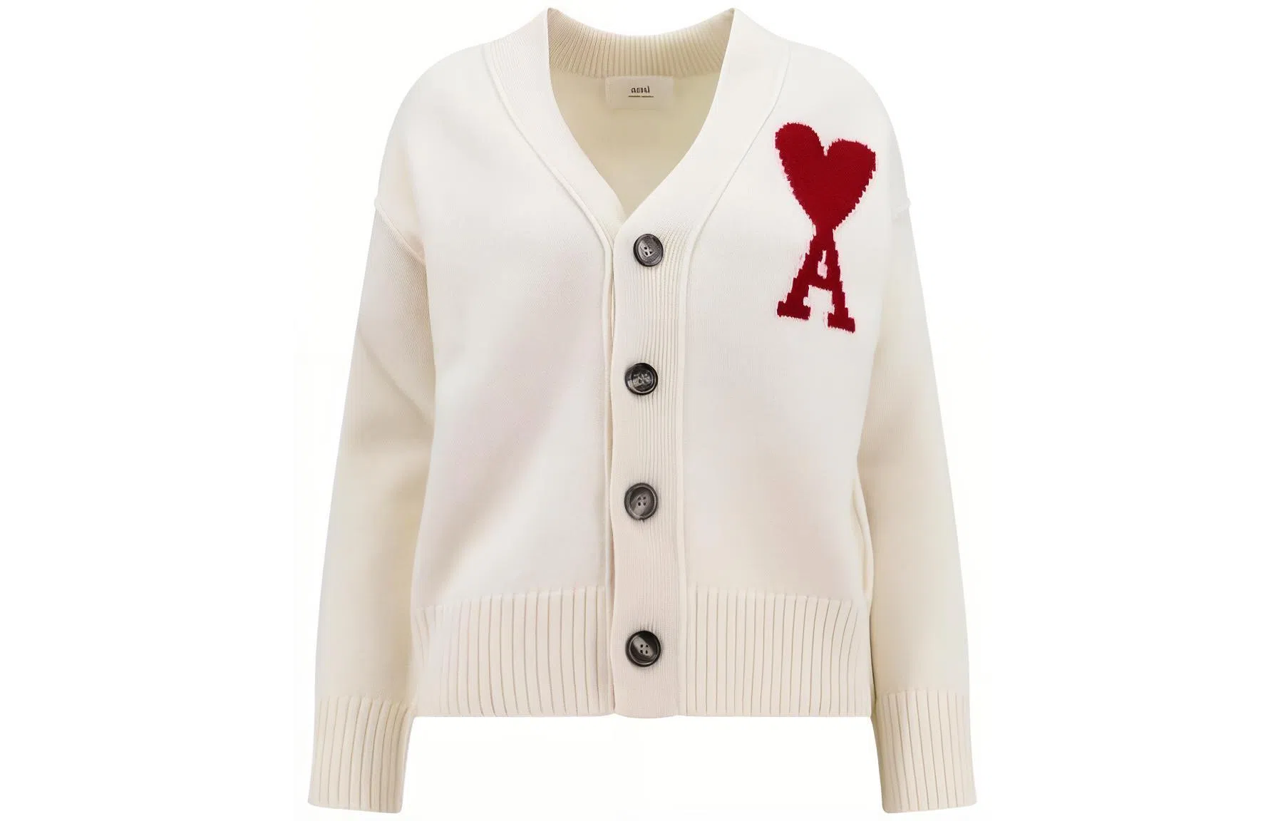 AMIPARIS V-Neck Cardigan White
