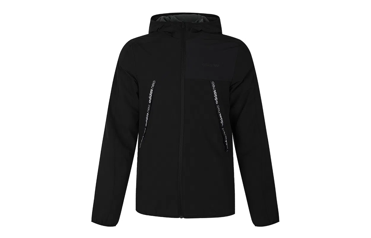 adidas Neo Windbreaker Hoodie Black