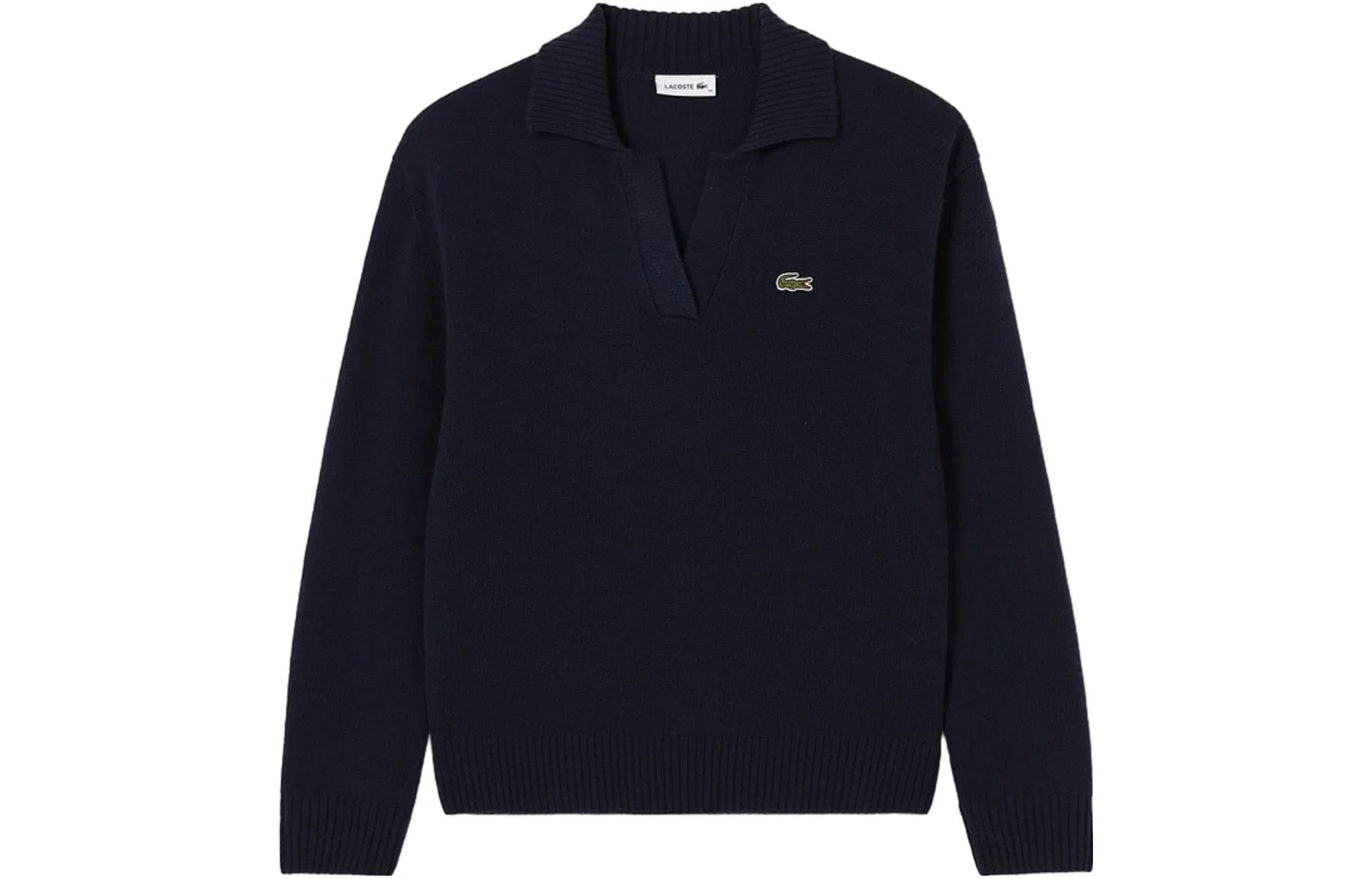 Lacoste V-Neck Cashmere Sweater Navy