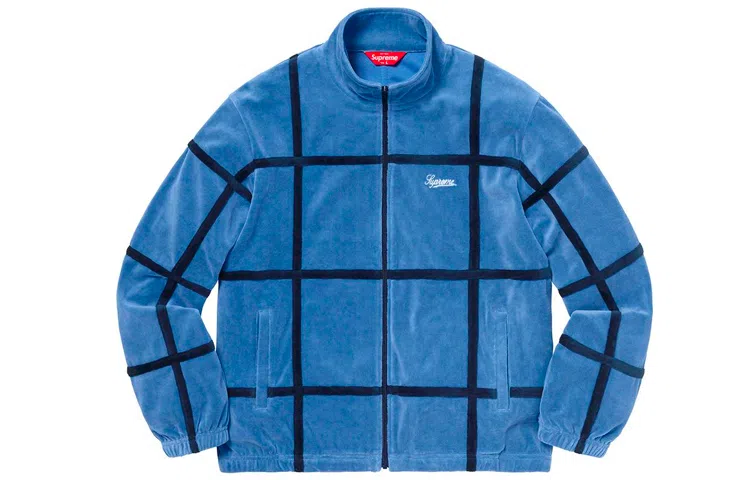 Supreme Grid Taping Velour Jacket