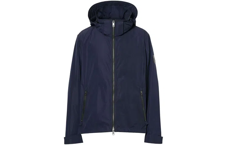 Burberry Hooded Zip Jacket Navy