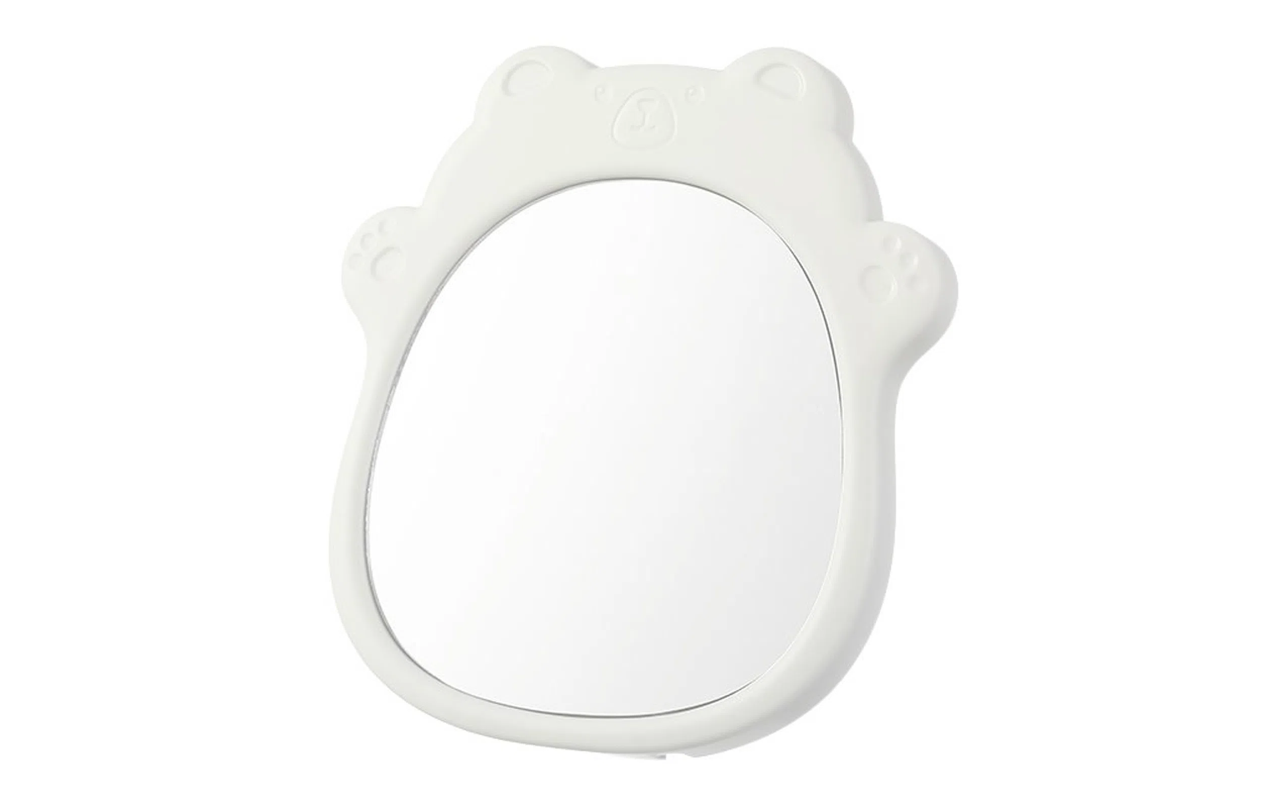 米甜兔 白色熊爪立式单面化妆镜 便捷