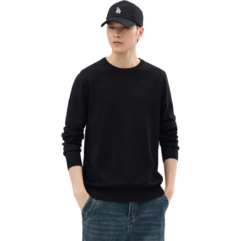 【dme】 圆领套头基础款宽松百搭纯色毛衣 男女同款