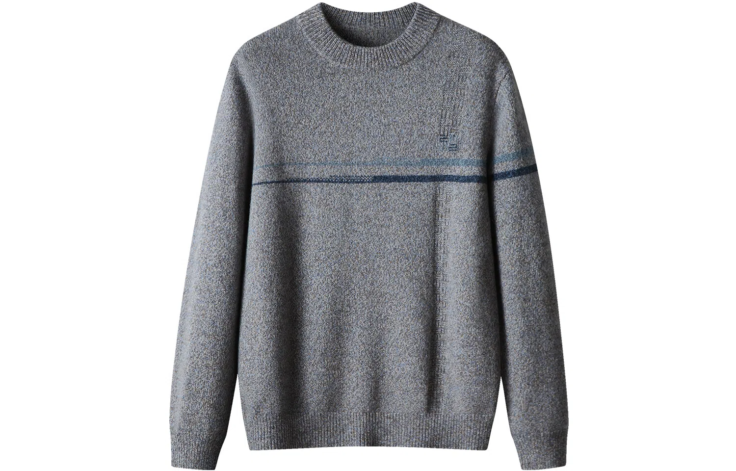 恒源祥 纯色半高领套头长袖毛衣 男款