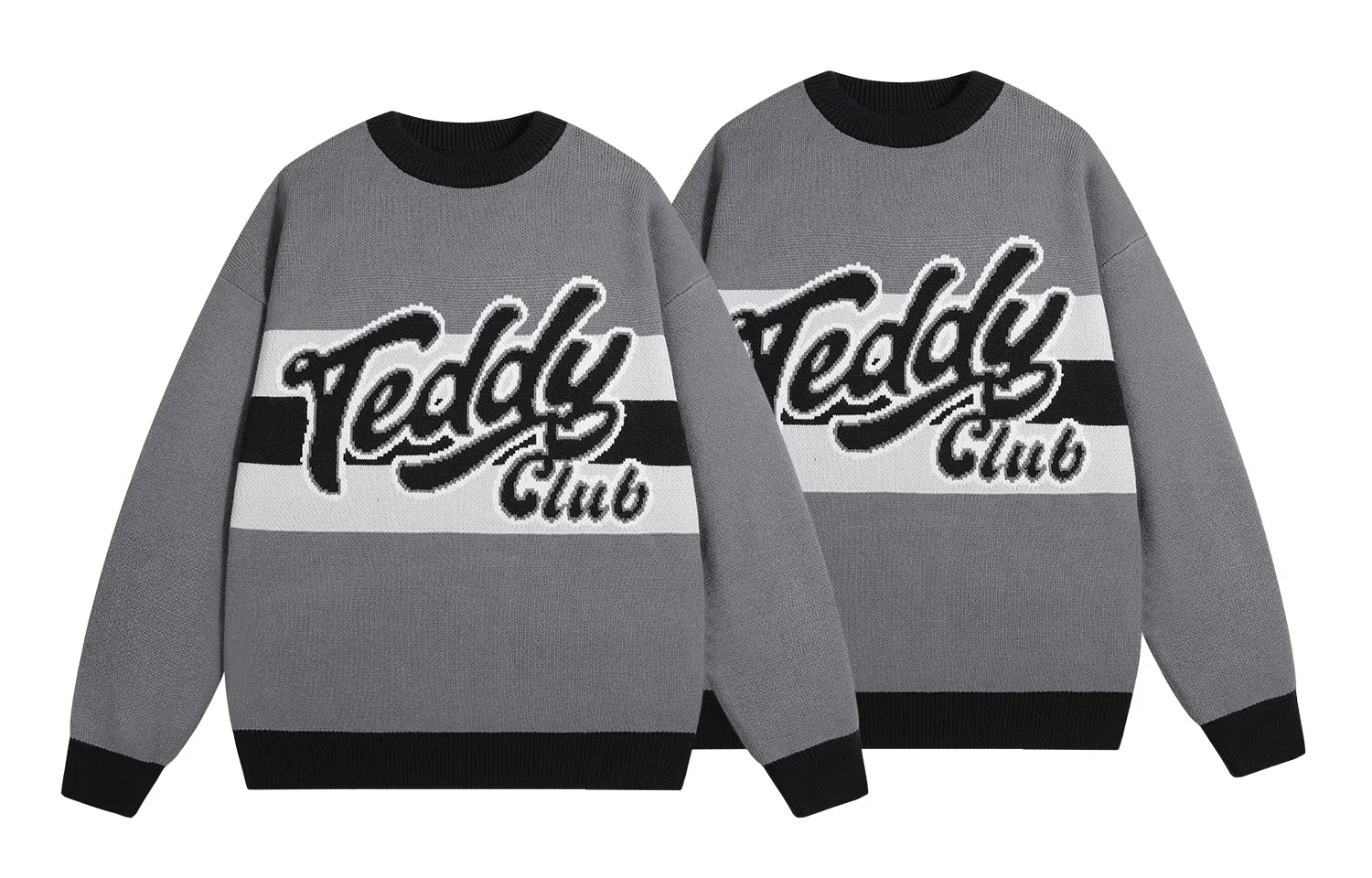 TeddyClub Retro Stripe Logo Sweater