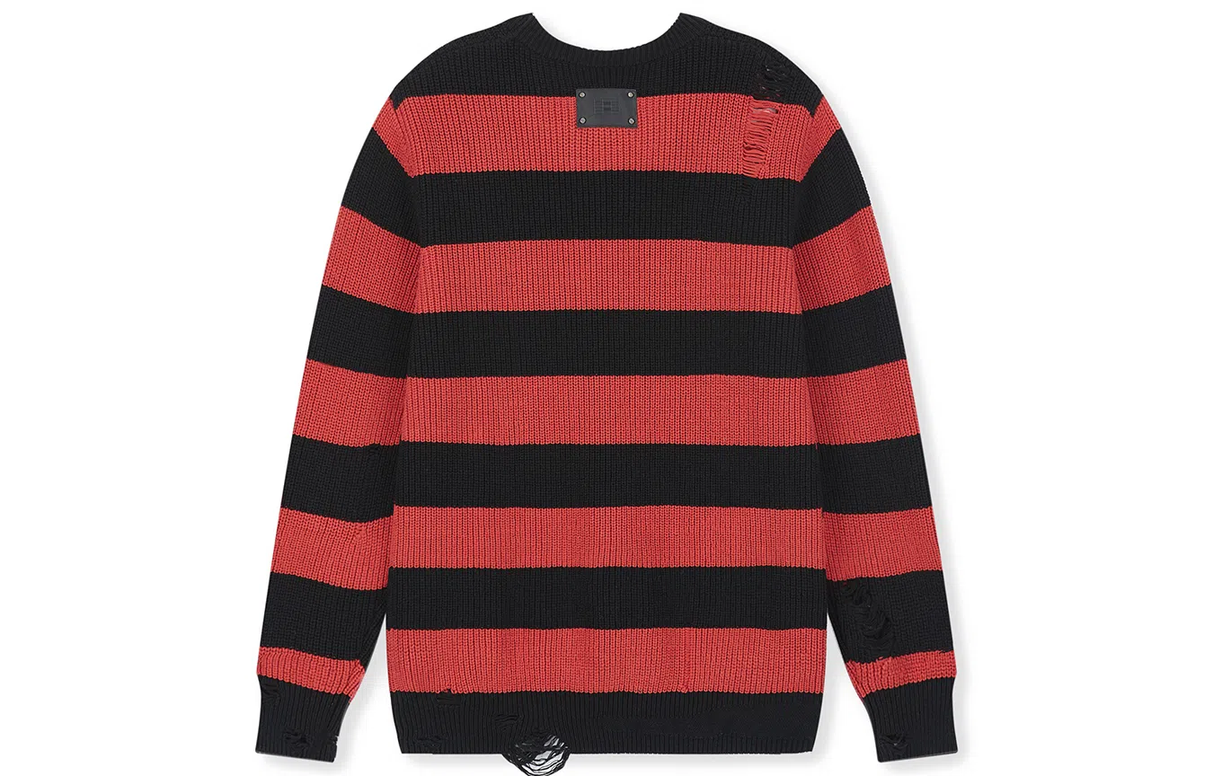 BONELESS Distressed Colorblock Sweater