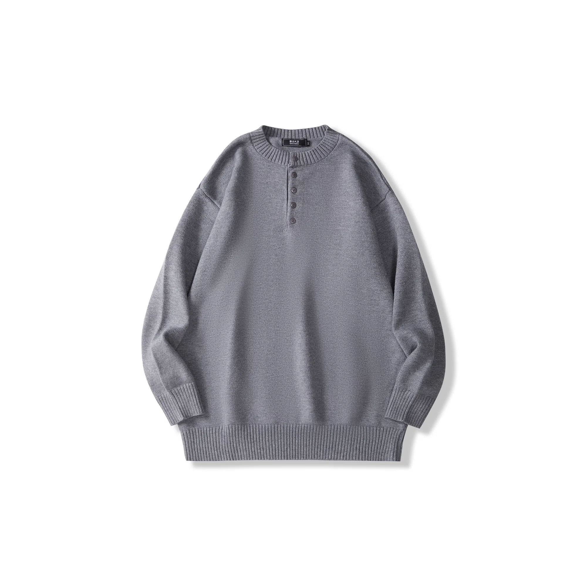 我是大卫 文艺风日系慵懒风糖果色宽松单排扣针织衫 男女同款