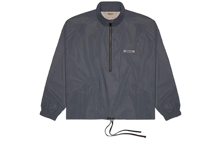 Fear of God Essentials FW20 Reflective Half Zip Track Pullover Black