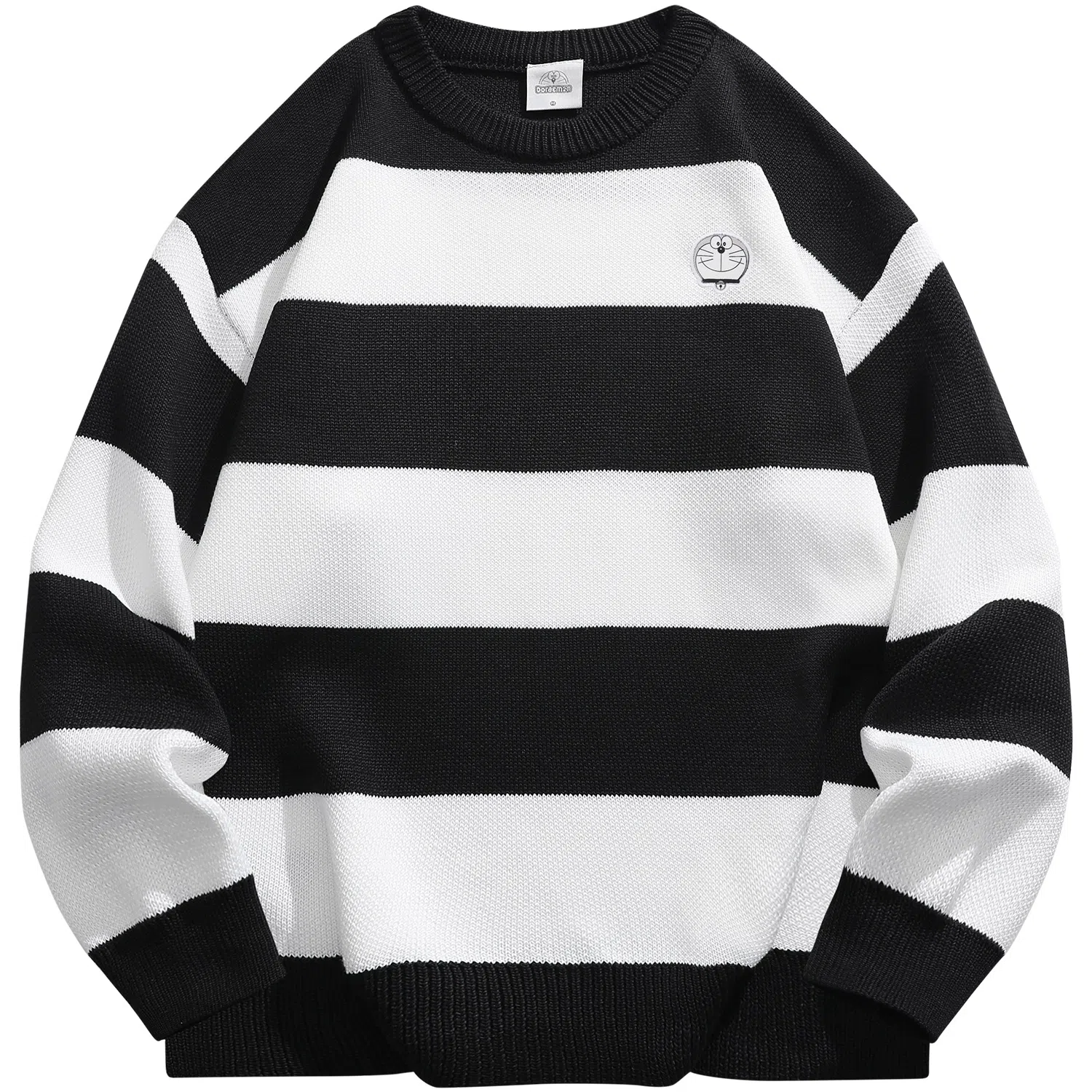 Doraemon Striped Knit Sweater