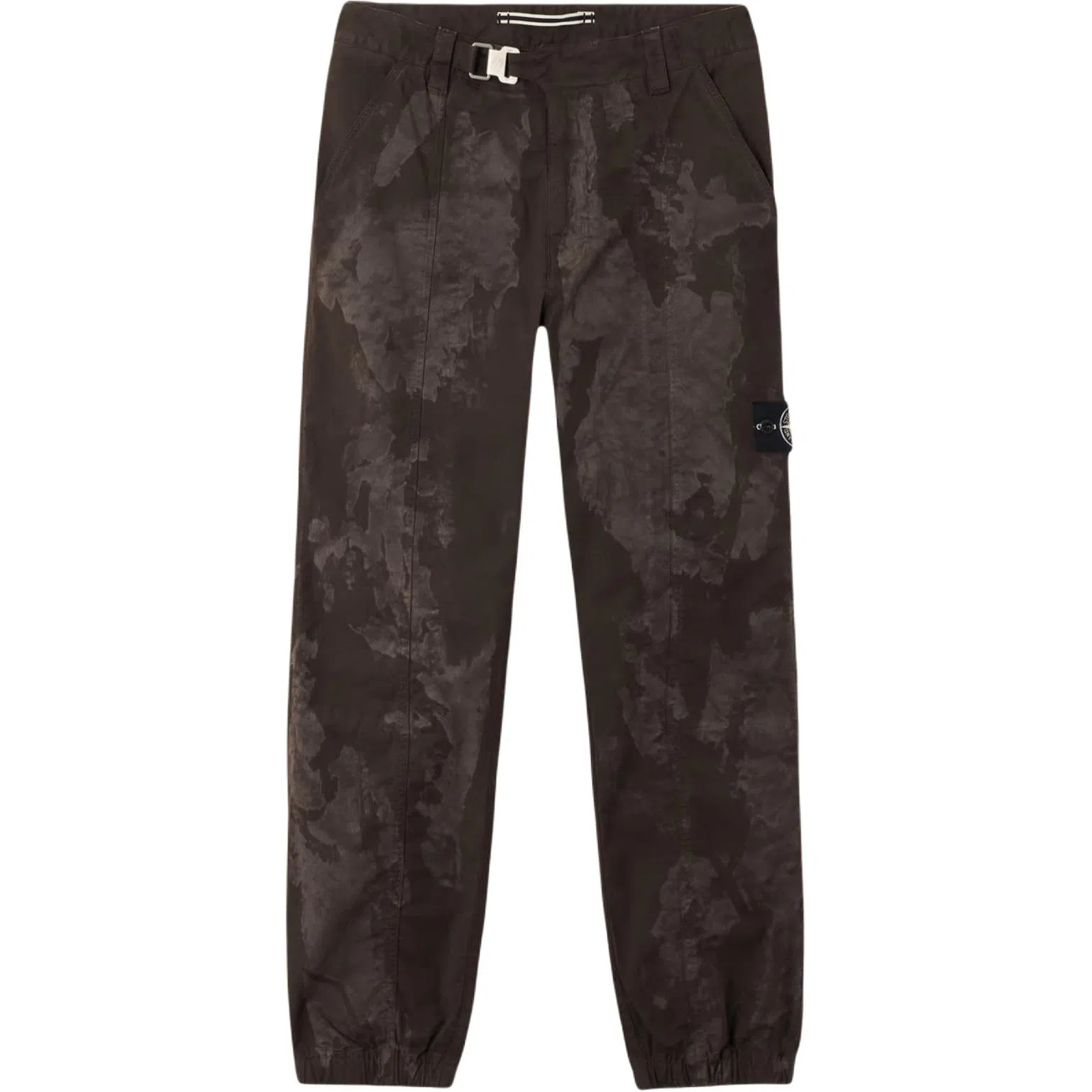 Stone Island SS25 Supima Camo Badge Joggers Military Green