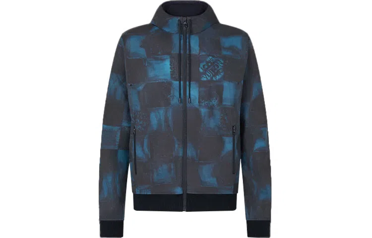 Louis Vuitton FW21 Zip Hoodie Jacket Blue