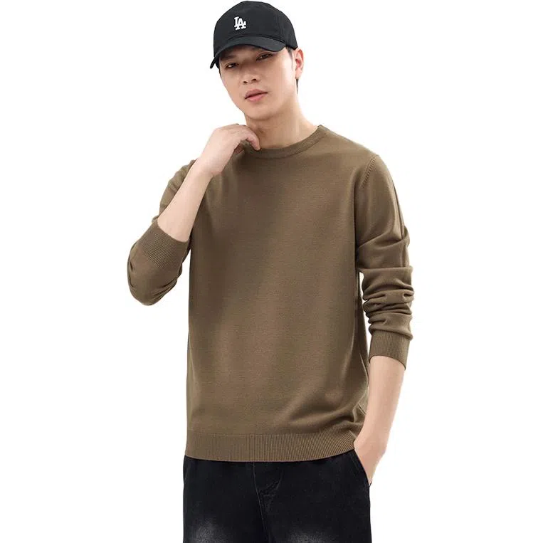 【dme】 圆领套头基础款宽松百搭纯色毛衣 男女同款