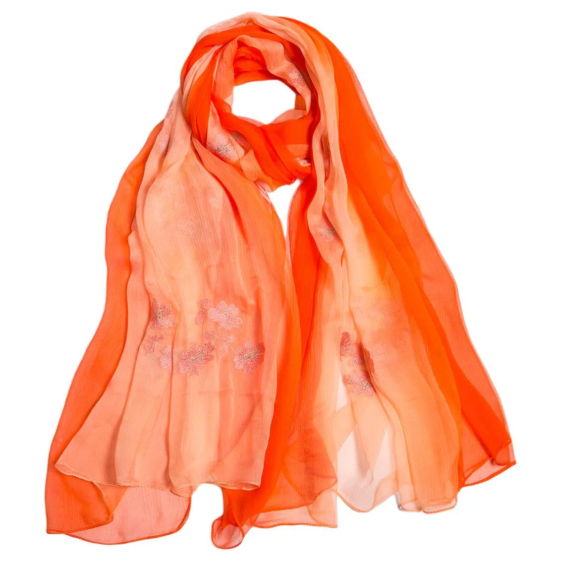 红豆 真丝时尚长巾 轻盈柔软 简约大方 桑蚕丝 丝巾 女款