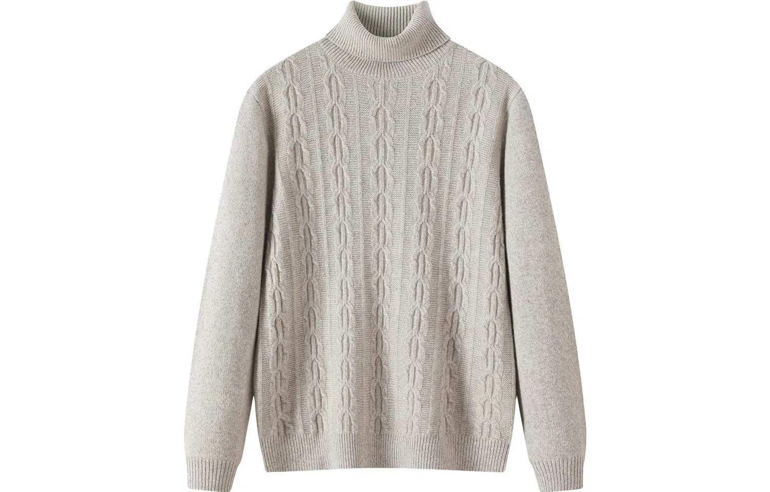 恒源祥 纯色休闲高领毛衣 男款