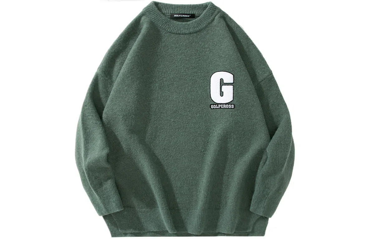 GOLFCROSS Logo Embroidered Pullover Sweater