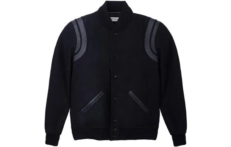 SAINT LAURENT Classic Wool Leather Jacket