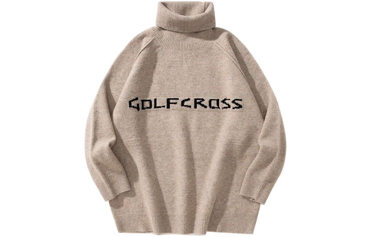 GOLFCROSS Color Dot Jacquard Knit Sweater