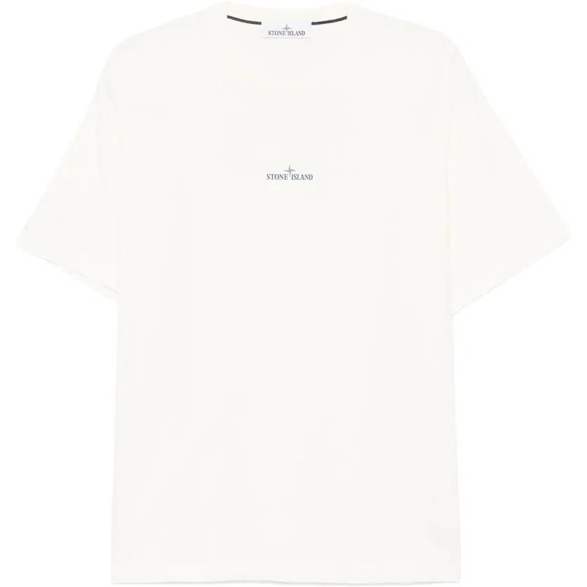 Stone Island Logo Print T-Shirt White