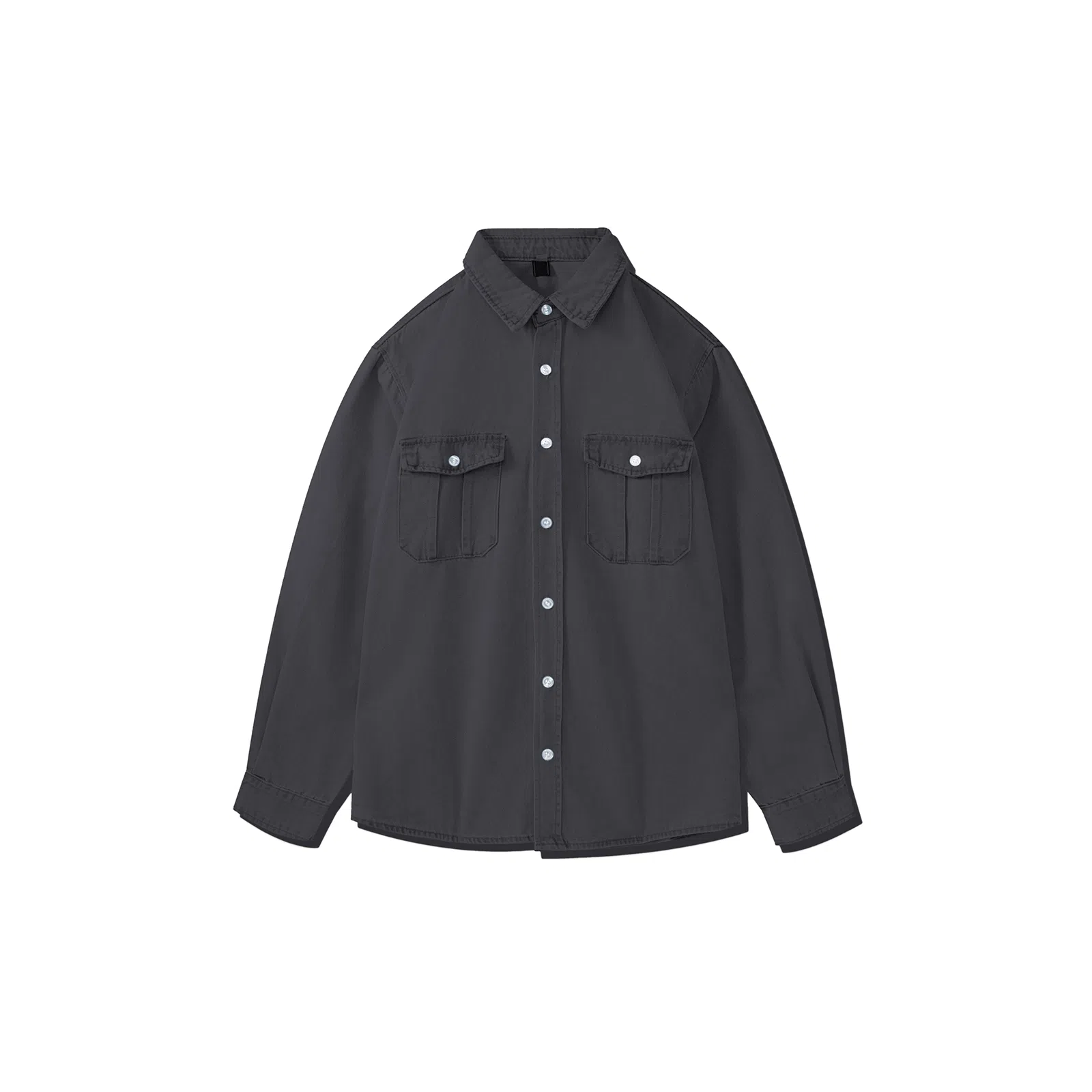 我是大卫 韩系休闲时尚高级感痞帅宽松牛仔长袖衬衫 男女同款