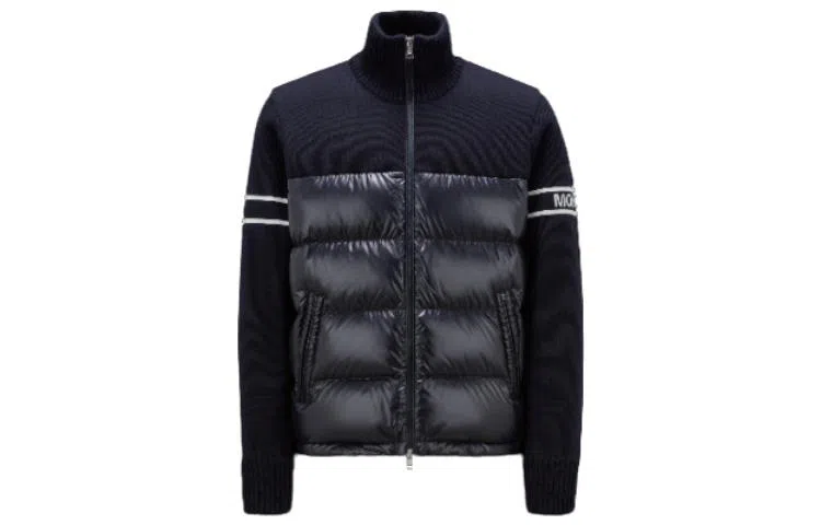 Moncler Padded Wool Blend Cardigan