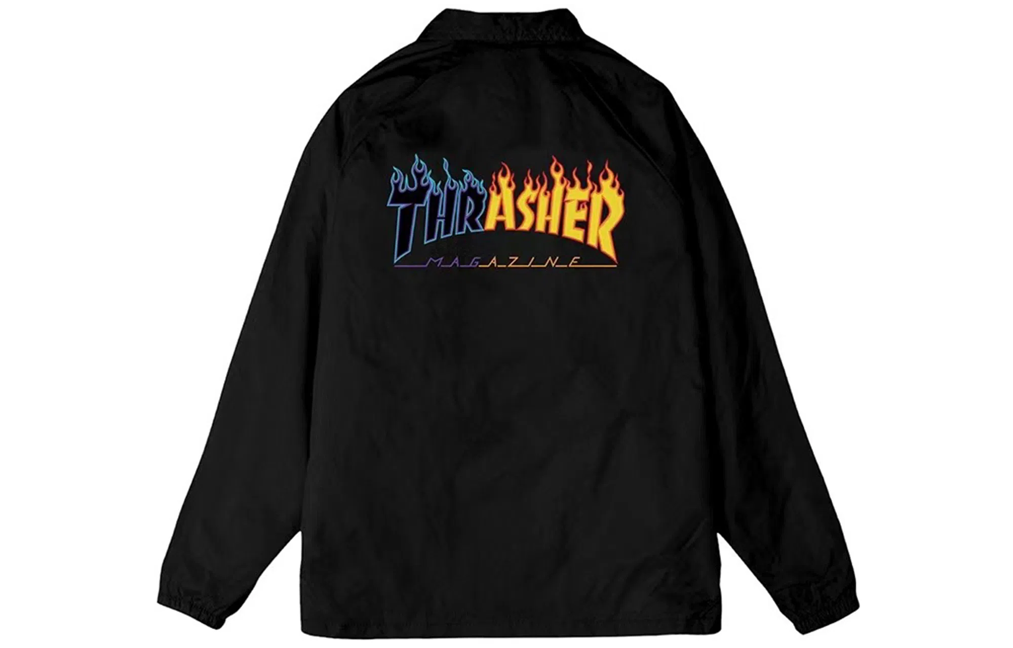Thrasher Yin Yang Flame Coach Jacket Black