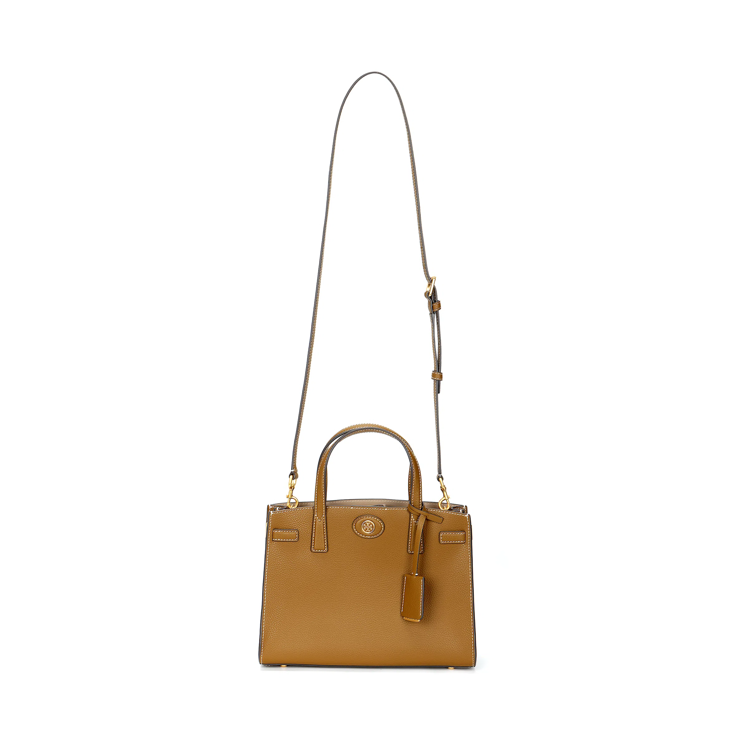 Tory Burch Robinson Small Satchel Brown