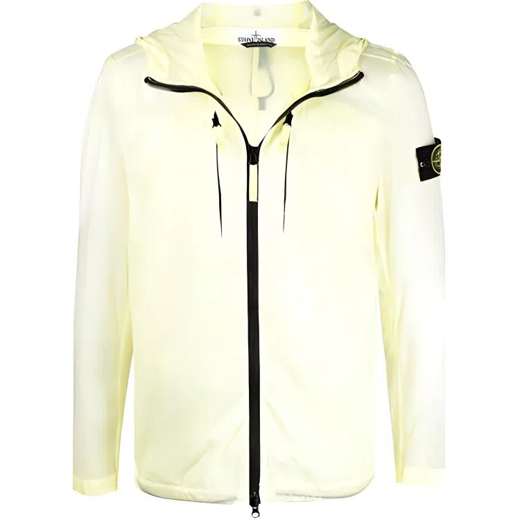Stone Island SS21 Logo Windbreaker Yellow