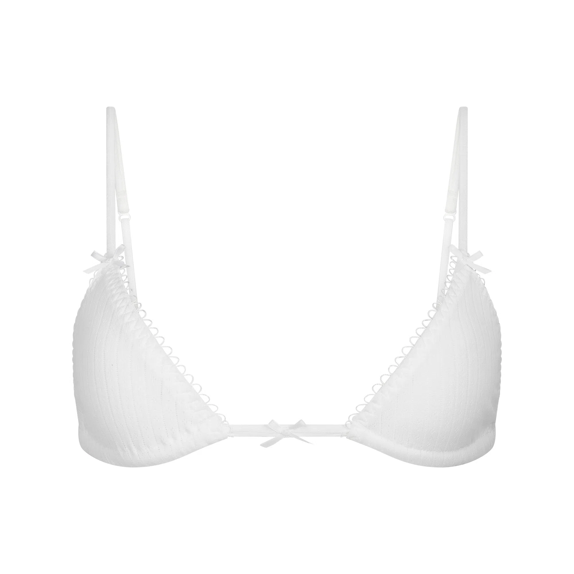 SKIMS Pointelle Triangle Bralette Snow