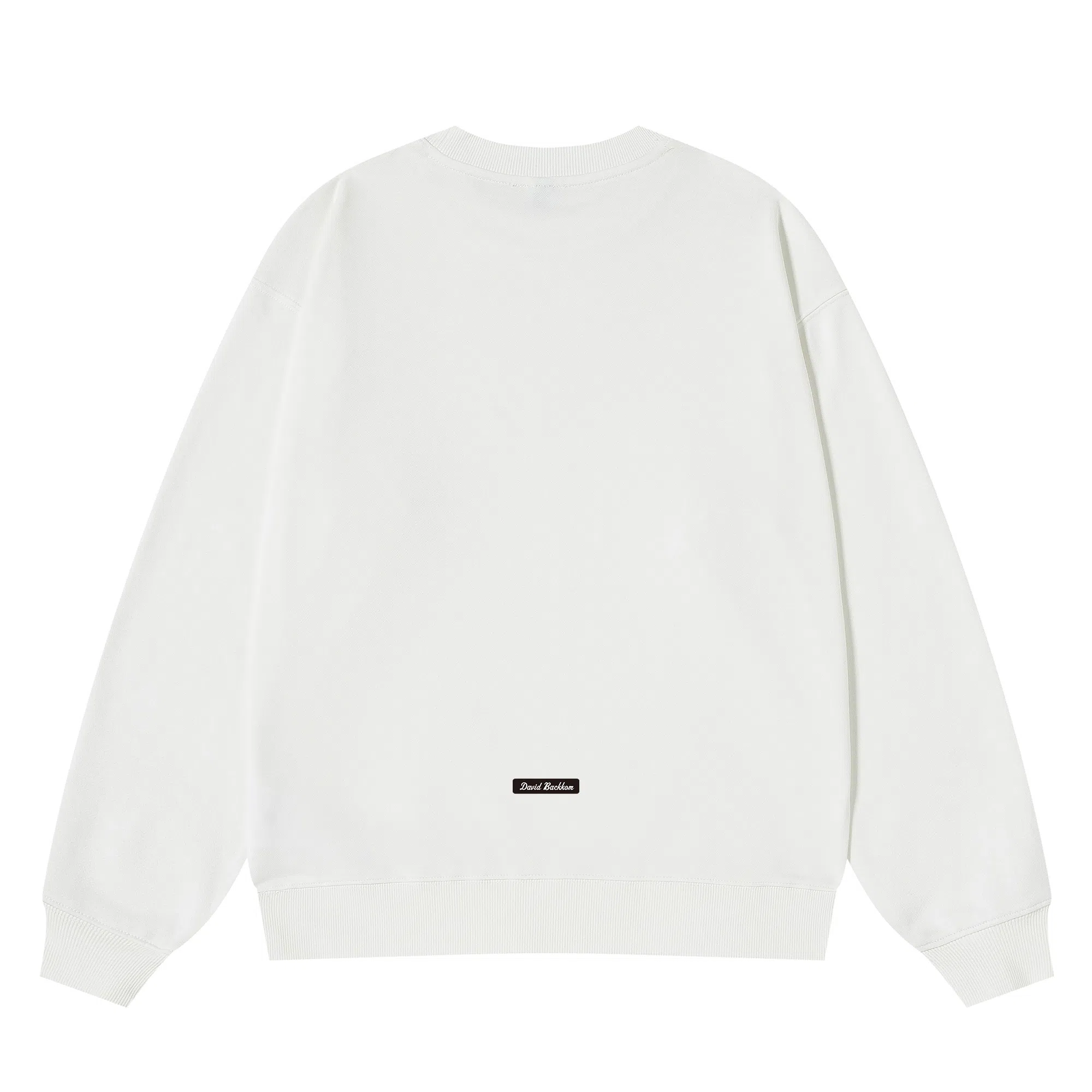 大卫贝肯 重磅简约复古纯色经典基础款精梳轻抓绒棉美式日常通勤百搭圆领休闲宽松落肩袖套头卫衣 男女同款