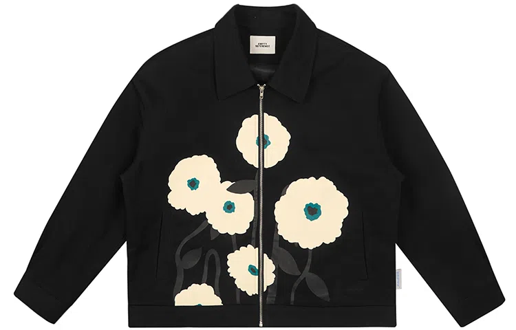 EMPTY REFERENCE Floral Print Jacket Black