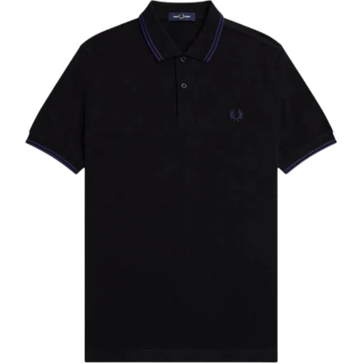 Fred Perry Polo Shirt Black/Purple
