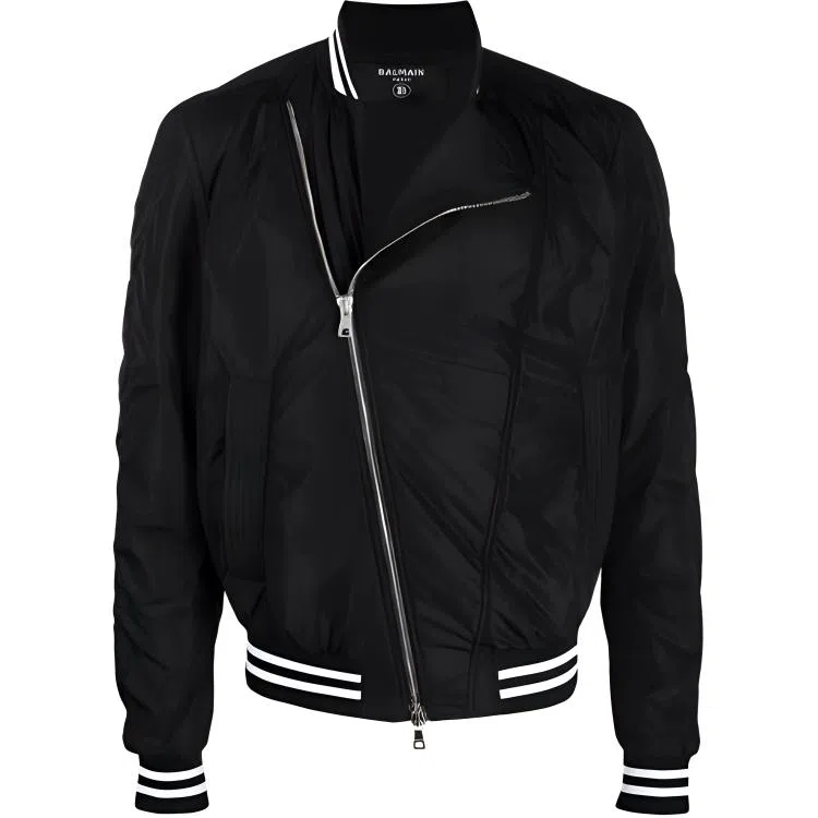 Balmain FW21 Logo Bomber Jacket Black