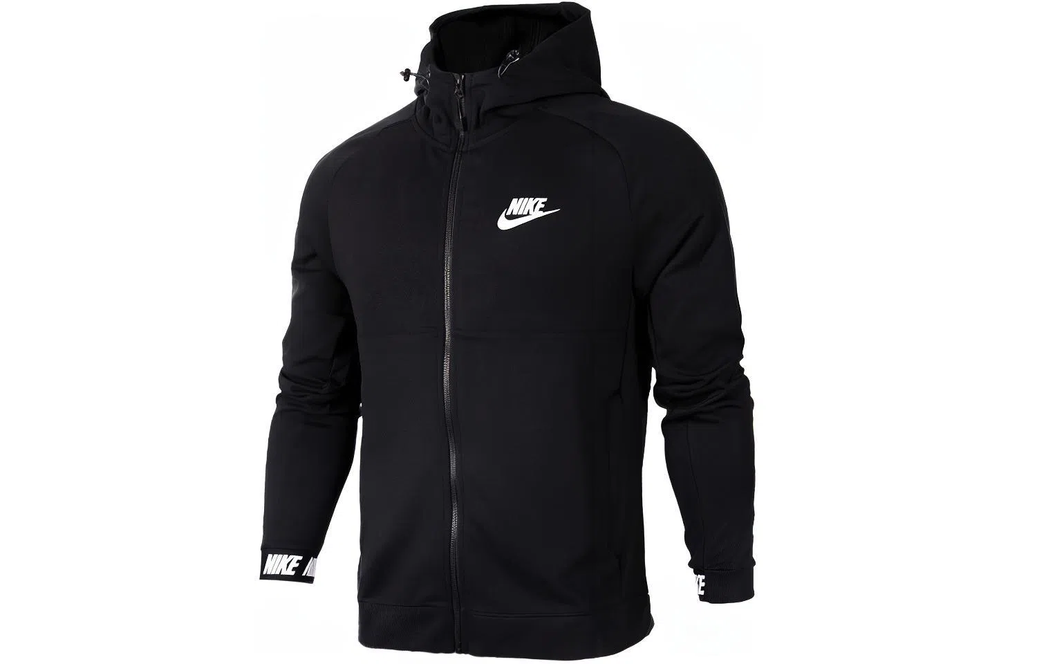 Nike Logo Print Hooded Jacket Black