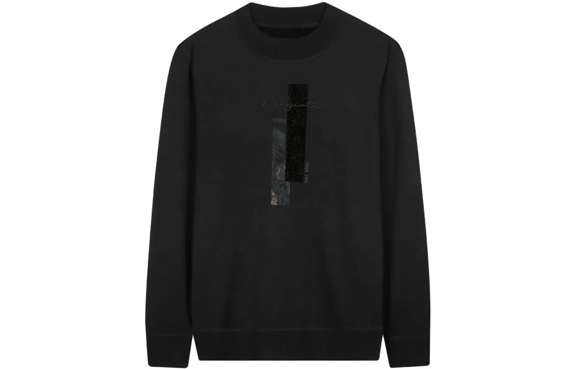 才子 打底内搭保暖圆领套头毛衣 男款 黑色