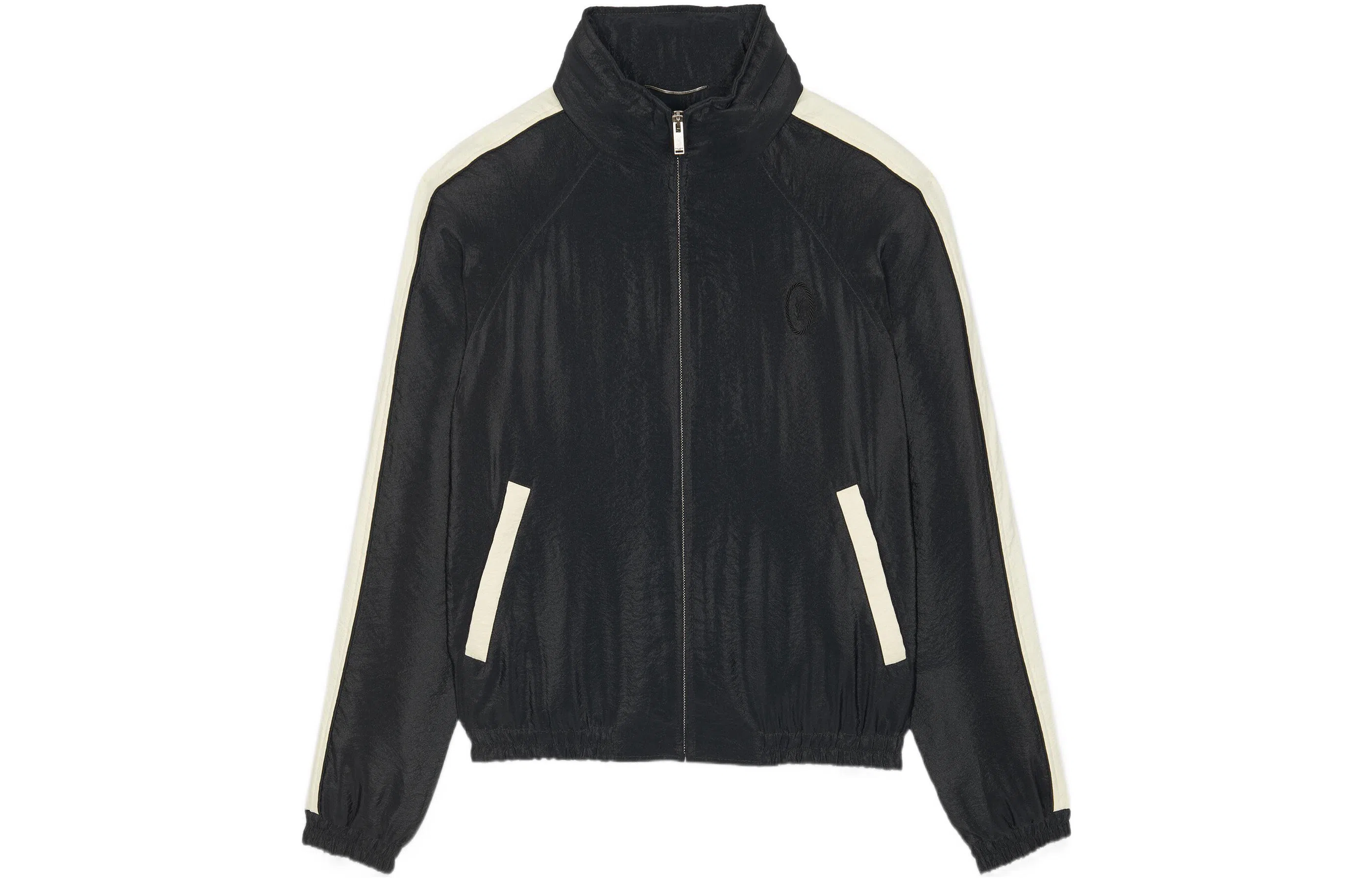 Saint Laurent SS22 Striped Zip Jacket Black