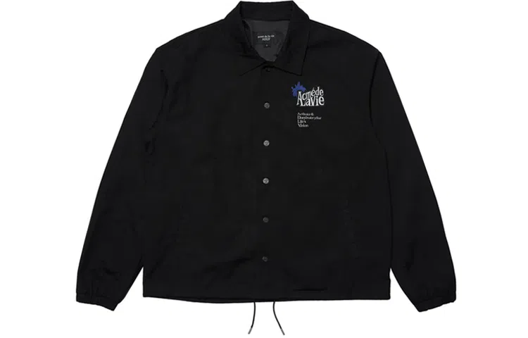 acme de la vie ADLV SS22 Embroidered Coach Jacket Black